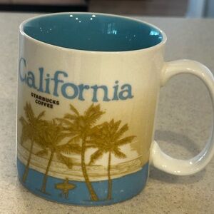 Starbucks Blue and Gold Mug Scenic Design